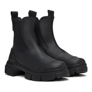 Ganni Rubber City Boots in Black Size 38